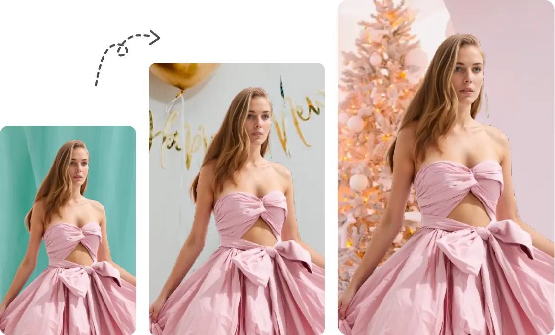 Intelligent generates multiple styles or festive backgrounds