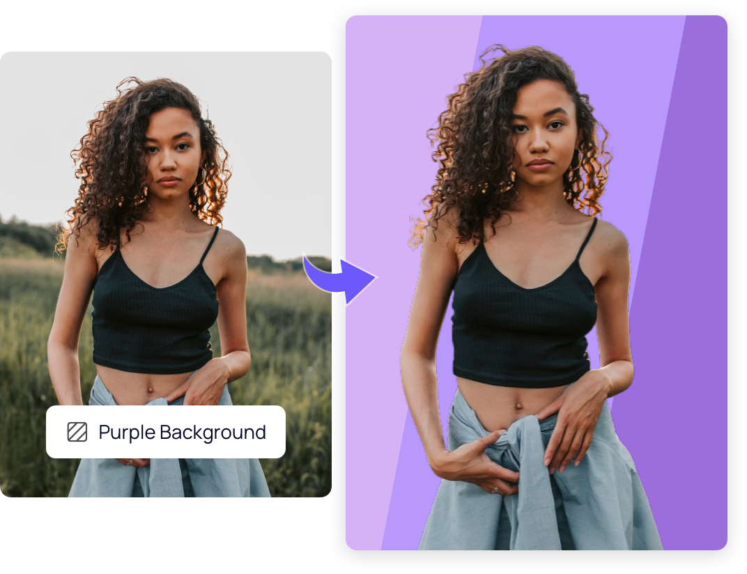 change photo background to purple