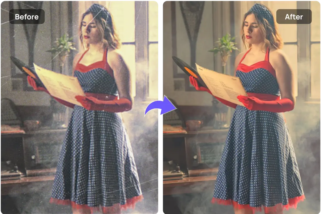 best easy photo restoration